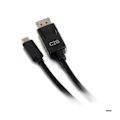 Miniatyrbild 2 av 3: C2G 1,8 m (6 fot) USB-C till DisplayPort-adapterkabel 4K30 Svart USB-C DisplayPort extern videoadapter svart