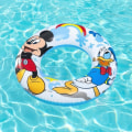 Miniatyrbild 3 av 4: Bestway 48 cm Mickey Mouse Design dubbel luftkammare uppblåsbar ring för barn 3-6 år gamla