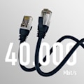 Miniatyrbild 2 av 2: Patchkabel Cat8.1 - EFB-Elektronik - 20 m - RJ45 skärm - Power over Ethernet - Svart