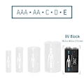 Miniatyrbild 2 av 4: ANSMANN 9V batterityp 280mAh NiMH 1,2V - E-Block (2 st)