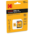 Miniatyrbild 1 av 3: KODAK Class10 U1 microSDHC-minneskort - 16 GB - Gul - Upp till 85 MB/s