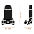 Miniatyrbild 6 av 6: Sadelstöd - Fidlock - PUSH - Mixad Vuxen - Svart - One Size