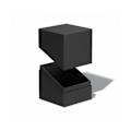 Miniatyrbild 3 av 4: Return To Earth Boulder Deck Case 100+ Ultimate Guard Card Storage Box - Svart Svart