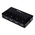 Miniatyrbild 1 av 3: STARTECH 4-portars USB 3.0 Hub plus dedikerad laddningsport - USB-hubb med snabbladdningsstation - 1x 2,4 A