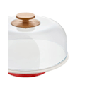 Miniatyrbild 3 av 4: Alessi - BG06 R - Mattina - Design Porslinshållare med PMMA Bell och bambu träknapp, röd