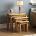 Miniatyrbild 1 av 4: Movian - 333334 - Amazon Basics rektangulära korona-häckningsbord, massiv furu, 38D x 60W x 50H cm (tidigare varumärke)