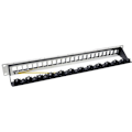 Miniatyrbild 2 av 4: Rack - Inline bay tillbehör - 76824P - (R) Keystone RAL9005 24-fack patchpanel, 19", 1U, svart