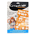 Miniatyrbild 3 av 4: Görmall för ritning - Graph'It - Modell A - A4-format - 25 varierade bubblor - Mixing Orange