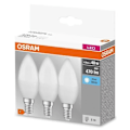 Miniatyrbild 2 av 6: Frostade flamma LED-lampor med E14 4,9W kylare - Kall vit - OSRAM Vit kyla