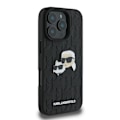 Miniatyrbild 5 av 6: Coque iPhone 16 Pro - Karl Lagerfeld Hardcase Läder Monogram (KLHCP16LPGKLKCPK) - Karl&Chaoupette Huvudnål svart