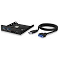 Miniatyrbild 4 av 4: USB 3.0-hubb - ICY BOX - 1x USB-C, 2x USB-A - SD/microSD-läsare - 3,5 tum - Svart metall