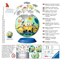 Miniatyrbild 4 av 4: 3D Ball Minions 2 Pussel - Ravensburger - 72 numrerade bitar - Från 6 år