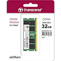 Miniatyrbild 2 av 2: TRANSCEND JetRAM DDR4-minne - 32 GB - SO DIMM 260 stift - 2666 MHz / PC4-21300 - CL19 - 1,2 V