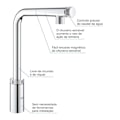 Miniatyrbild 2 av 3: GROHE Minta SmartControl diskblandare 31613000 - Utdragbar spray - 140° vridbar rörpip - Justerbart flöde - Krom Grå