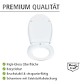 Miniatyrbild 5 av 6: WC-sitsdel - WENKO - Strand - Termoplast - Easy Close - Hygienisk montering Multifärgad, Matt silver
