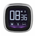 Miniatyrbild 3 av 4: Köks timer - Touch - Silver/Svart - Digital - Touchscreen - Programmerbar upp till 99 min Silver/svart