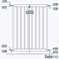 Miniatyrbild 3 av 5: Safetots Simply Secure Säkerhetsgrind i trä, 72cm - 79cm, Azurblå, Väggmonterad säkerhetsgrind för baby