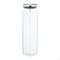 Miniatyrbild 6 av 6: Relaxdays Set med 4 glasburkar, 1,6 l, hermetisk, lock av rostfritt stål, matdesignerburk, transparent/silver transparent, silver