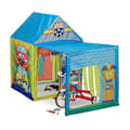 Miniatyrbild 1 av 6: Relaxdays Tält för barn i form av garage, H x L x P: 109 x 146 x 75 cm, inomhus och utomhus, flerfärgad blå, grön, gul