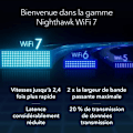 Miniatyrbild 3 av 3: NETGEAR 3PT Nighthawk Wi-Fi 7 BE18000-router med exceptionell prestanda och blixtsnabb anslutning.