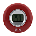 Miniatyrbild 2 av 2: Inomhustermometer - Otio - LCD-display - Röd - Temperaturspann från 0 till +50°C - Fällbart stativ