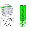 Miniatyrbild 1 av 3: Q-connect alkaliskt batteri AA lr6 kapacitet 1,5v pack 20 enheter