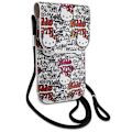Miniatyrbild 6 av 6: Axelväska i läder med Hello Kitty graffiti snöre (beige) beige