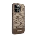 Miniatyrbild 4 av 6: iPhone 14 Pro-fodral - Guess - 4G Bottom Stripe - Biologiskt läder - Brun - Semi-rigid kastanj