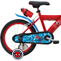 Miniatyrbild 3 av 4: 16'' pojkcykel SPIDERMAN - ATLAS - Styv stålram & gaffel - 2 bromsok - Uppblåsbara däck Röd