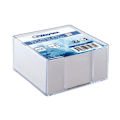 Miniatyrbild 1 av 2: Block memo - Waytex - 931081 - 350 vita anteckningar - 9 x 9 cm - Transparent plexi stöd Vit