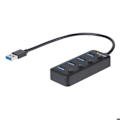 Miniatyrbild 2 av 3: USB 3.0-hubb - StarTech.com - 4 portar - Strömbrytare - UASP-stöd - Svart
