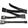 Miniatyrbild 1 av 3: BE TYST MULTI POWER CM-30750 modulär strömkabel - Svart - 3xSATA + 1 HDD/FDD