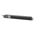 Miniatyrbild 1 av 3: Techly I-CASE STRIP-12C Nätfördelningsenhet (rackmonterbar) AC 220-250 V 3500 Watt ingång: IEC 60320 C20-anslutningarâ € ¦