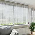 vidaXL Blommig Spetsgardin Vit 160 x 1200 cm Polyester 4107856