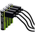 Miniatyrbild 1 av 3: Verico LoopEnergy USB-C Uppladdningsbart batteri LR6 (AA) Li-Ion 1700 mAh 1,5 V 4 st.