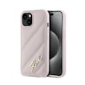 Miniatyrbild 1 av 6: Karl Lagerfeld Diagonal Quilted Script - Fodral för iPhone 14/15/13 (Rosa) Rosa