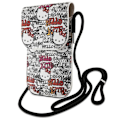 Miniatyrbild 1 av 6: Axelväska i läder med Hello Kitty graffiti snöre (beige) beige