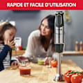 Miniatyrbild 5 av 5: MOULINEX 4in1 Quickchef Immersion Mixer, 10 hastigheter, minihackare, visp, potatisstötare, 800 ml kopp, 1000W, svart/rostfritt stål DD65H810 Mörkgrå / rostfritt stål