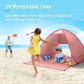Miniatyrbild 4 av 4: Active Era Deployable Pop Up Beach tält, UV-solskydd UPF 50+, 2-3 personer, med bärväska och stakar - Rosa Rosa