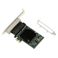 Miniatyrbild 4 av 4: PCIe x1 nätverkskontrollkort 4 RJ45-portar QUAD LAN GIGABIT ethernet 10 100 1000Mb 1G - BroadCom BCM5719 - Låg och hög profil