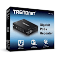 Miniatyrbild 3 av 3: TRENDnet TPE-E100 Network Repeater - Nätverk (RJ-45) - 10/100/1000Base-T - Väggfäste