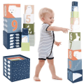 Miniatyrbild 1 av 4: Safari Trä Sensoriska Block Set 12 delar kastanj