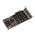 Miniatyrbild 3 av 3: M2 PCIe 3.0 x8-kontrollkort för 4 M.2 NVMe M Key SSD:er. PLX8724 Chipset - 64GB Max bandbredd 12000MB/s