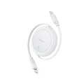 Data kabel Typ-C till Typ-C, 60W, 1m - Baseus Free2Pull Mini (P10364500211-01) - Månsken Vit