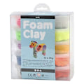 Miniatyrbild 1 av 4: Foam Clay Beaded Modeling Clay - Förpackning med 10 - 10 x 35 g - Diverse färger Blandade färger