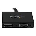 Miniatyrbild 1 av 3: Ljud-/videoadapter - STARTECH.COM - 2-i-1-omvandlare - DisplayPort till HDMI/VGA - Svart
