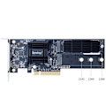 Miniatyrbild 2 av 2: M.2 till PCI-adapter - SYNOLOGY - M2D18 - Svart - PCIe - 2280/2260/2242
