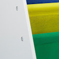 Miniatyrbild 6 av 6: Relaxdays Barnhylla, Bibliotek sovrum, Hylla för bokförvaring, MDF + Polyester, 4 fack, flerfärgad vit, grön, röd