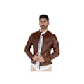 Miniatyrbild 1 av 4: Blouson Oakwood Casey i läder ref 34483 Tabak kastanj M