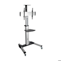 Miniatyrbild 3 av 4: Tripp Lite Mobile TV Golvstativ Cart Höjdjusterbar LCD 32-70" Display Stand för LCD-skärm aluminium, svart stål, silver...